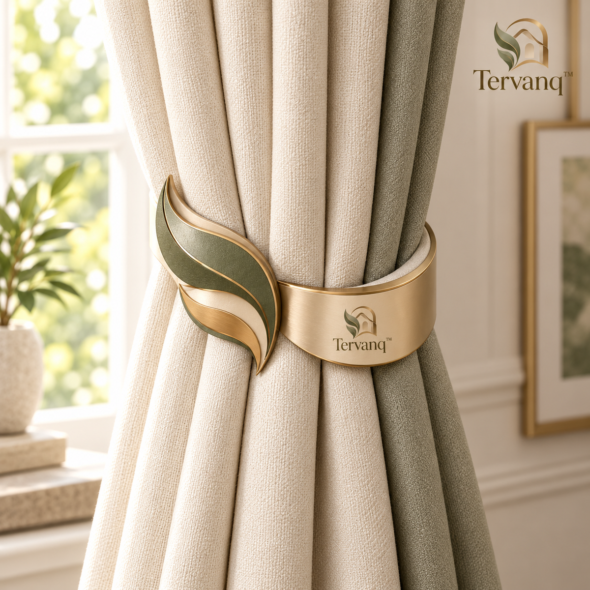 TERVANQ™ ReversibleLeaf Curtain Tieback