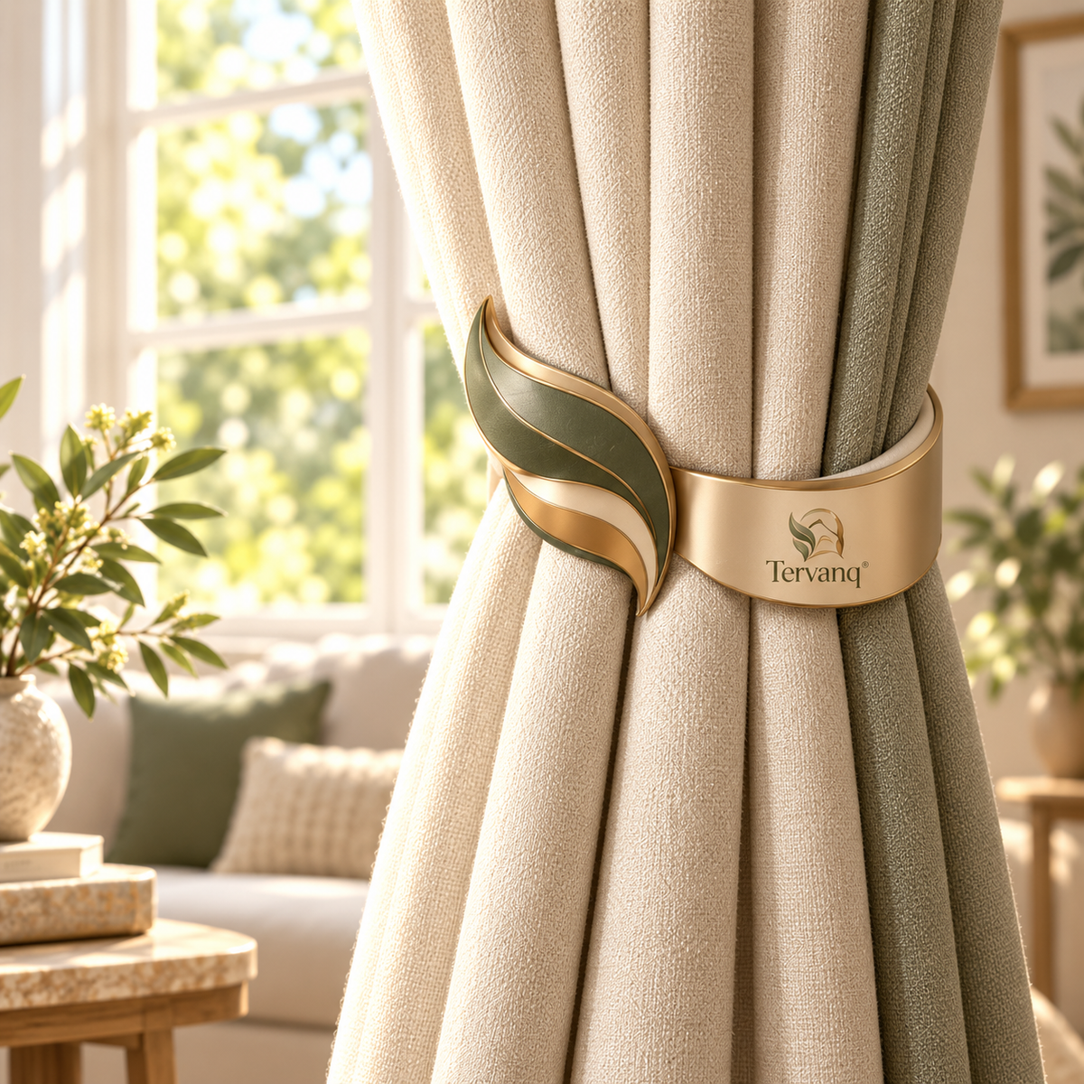 TERVANQ™ ReversibleLeaf Curtain Tieback